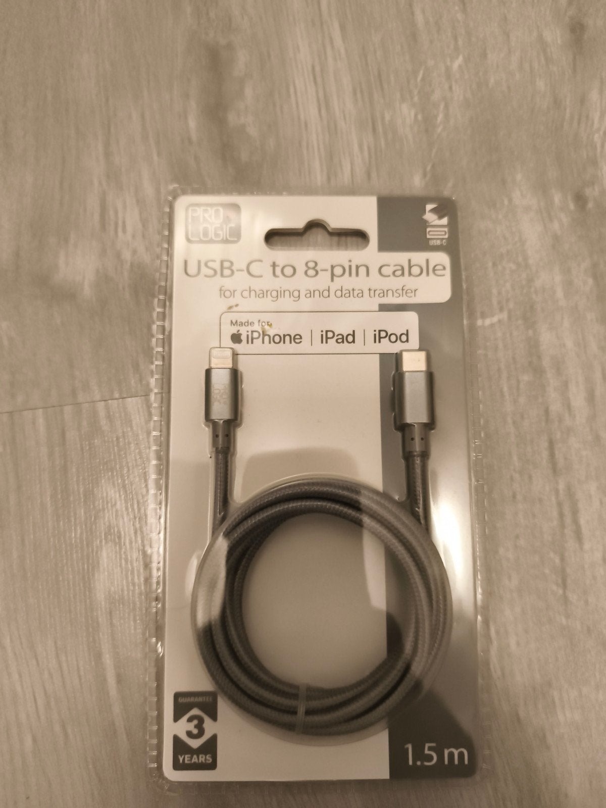 USB-C naar 8-pins kabel voor iPhone/iPad/iPod (1.5m), Ophalen of Verzenden, Nieuw, Minder dan 2 meter, Overige kabels