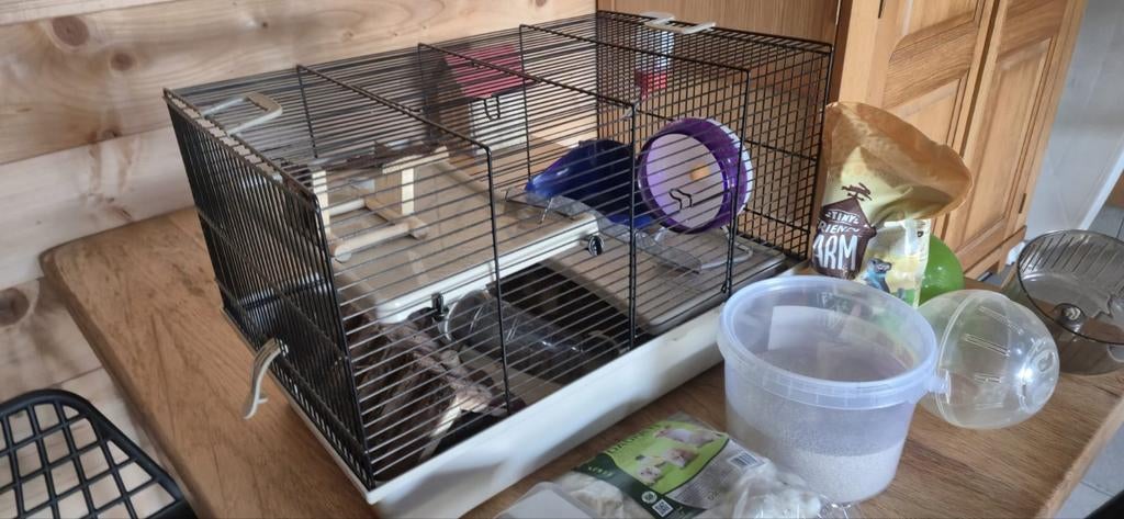 Dwerghamsterkooi met veel extra, Dieren en Toebehoren, Minder dan 60 cm, Kooi, Minder dan 75 cm, Ophalen of Verzenden