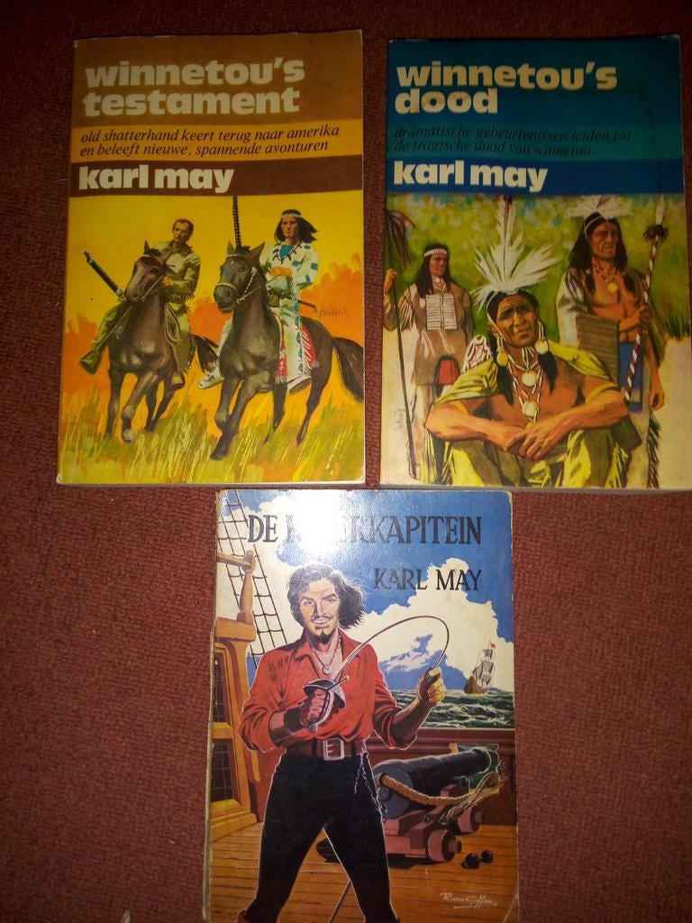 Karl May Boeken: Winnetou's Testament, Dood & Zeekapitein, Verzenden, Gelezen, Karl May