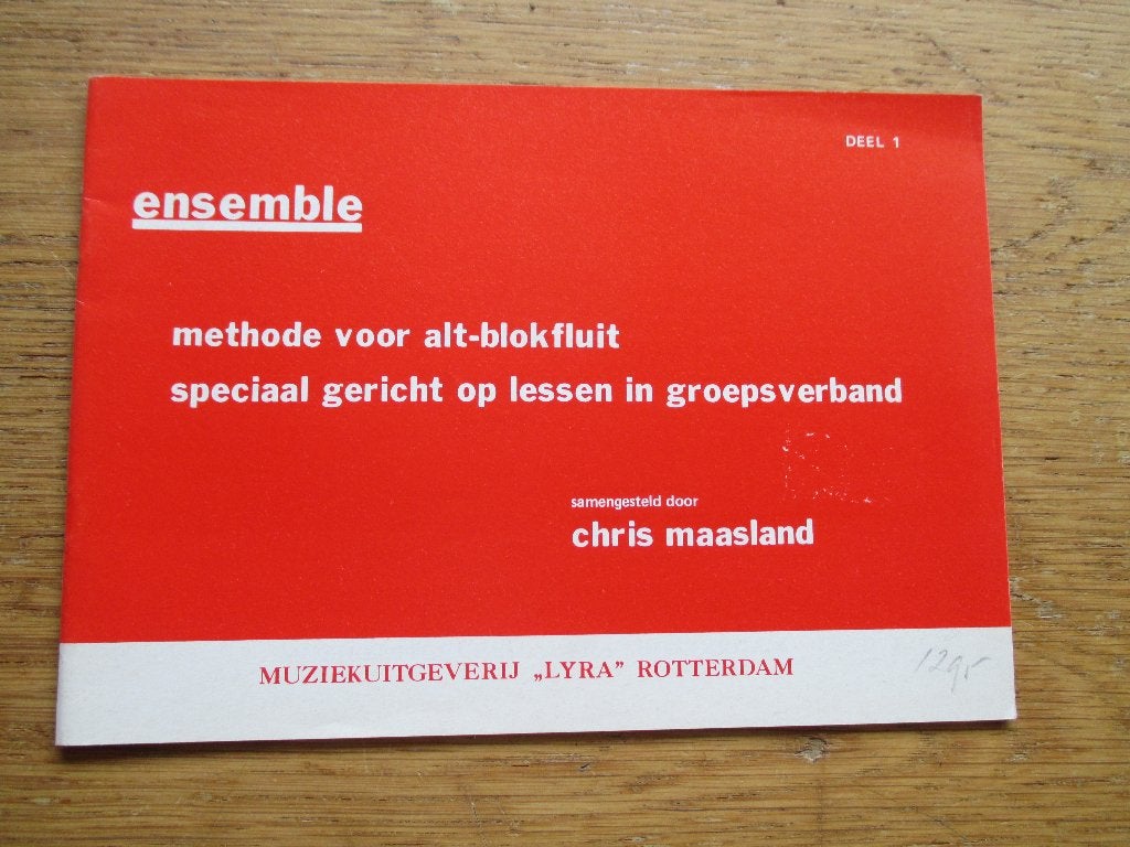 Ensemble methode voor alt-blokfluit - Deel 1, Gebruikt, Klassiek, Les of Cursus, Ophalen of Verzenden