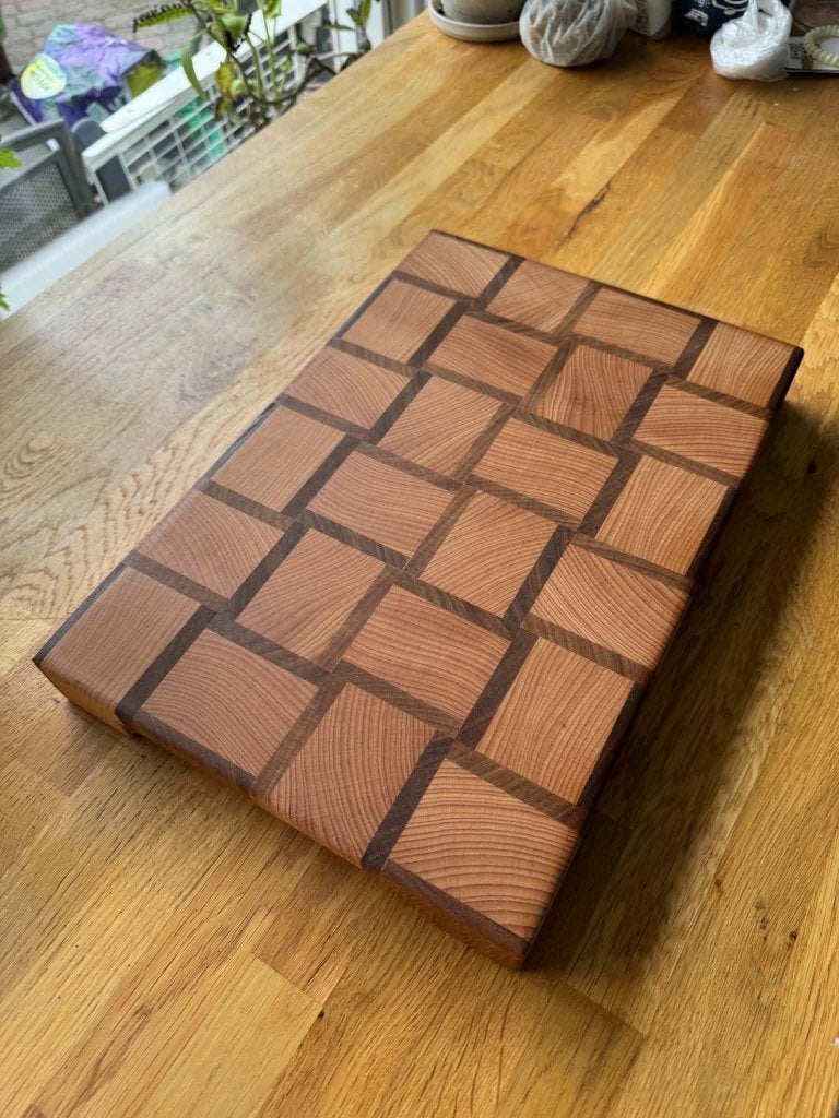 Handgemaakt Eindnerf Snijplank van Beukenhout, Hout, Snij-/serveerplank, Nieuw, Ophalen of Verzenden