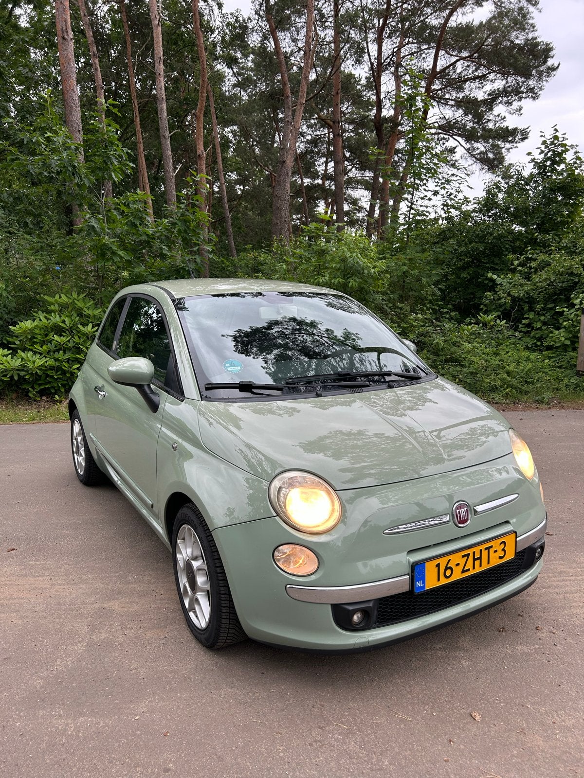 Fiat 500 1.2 Lounge – Pistachegroen 2008, Auto's, Fiat, 1242 cc, 840 kg, 4 stoelen, Particulier