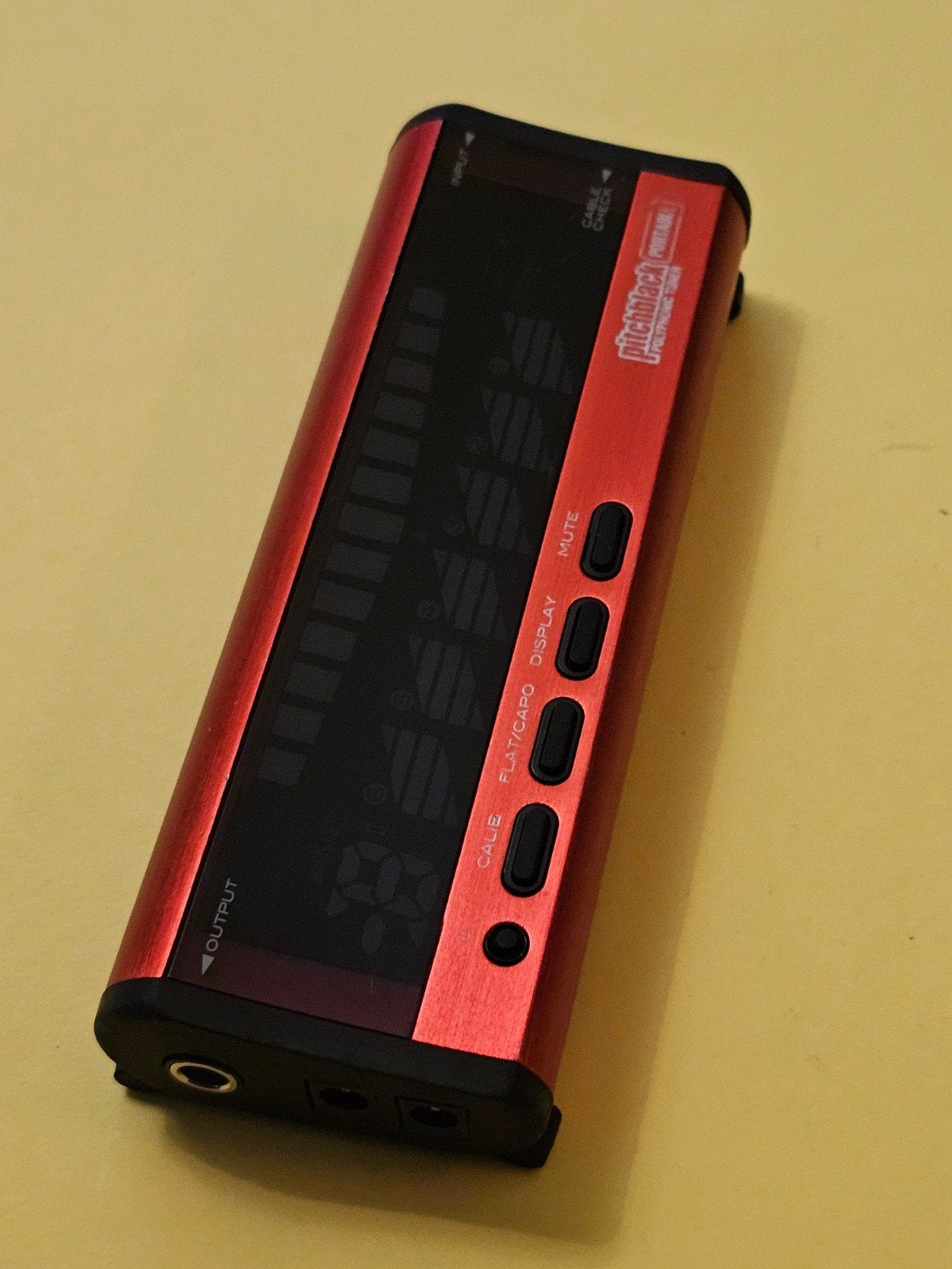 Korg Pitchblack Portable Polyfone Tuner - Rood, Ophalen of Verzenden, A, A, A