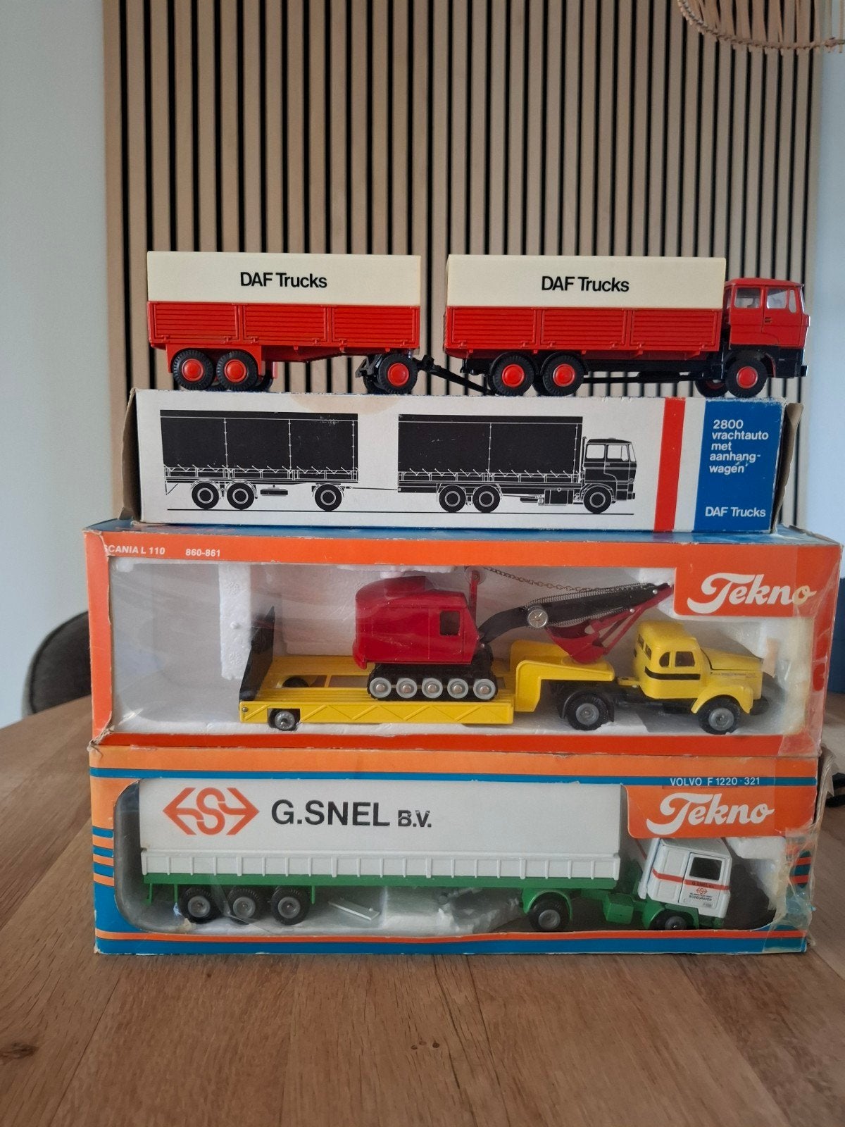 Tekno Scania, Volvo en DAF model vrachtauto's, Ophalen of Verzenden, Zo goed als nieuw, Bus of Vrachtwagen, Tekno