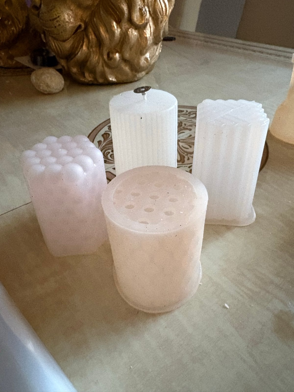 4 Stompkaarsen Mallen voor Kaarsen Maken, Gebruikt, Gereedschap of Toebehoren, Ophalen of Verzenden, Kunststof