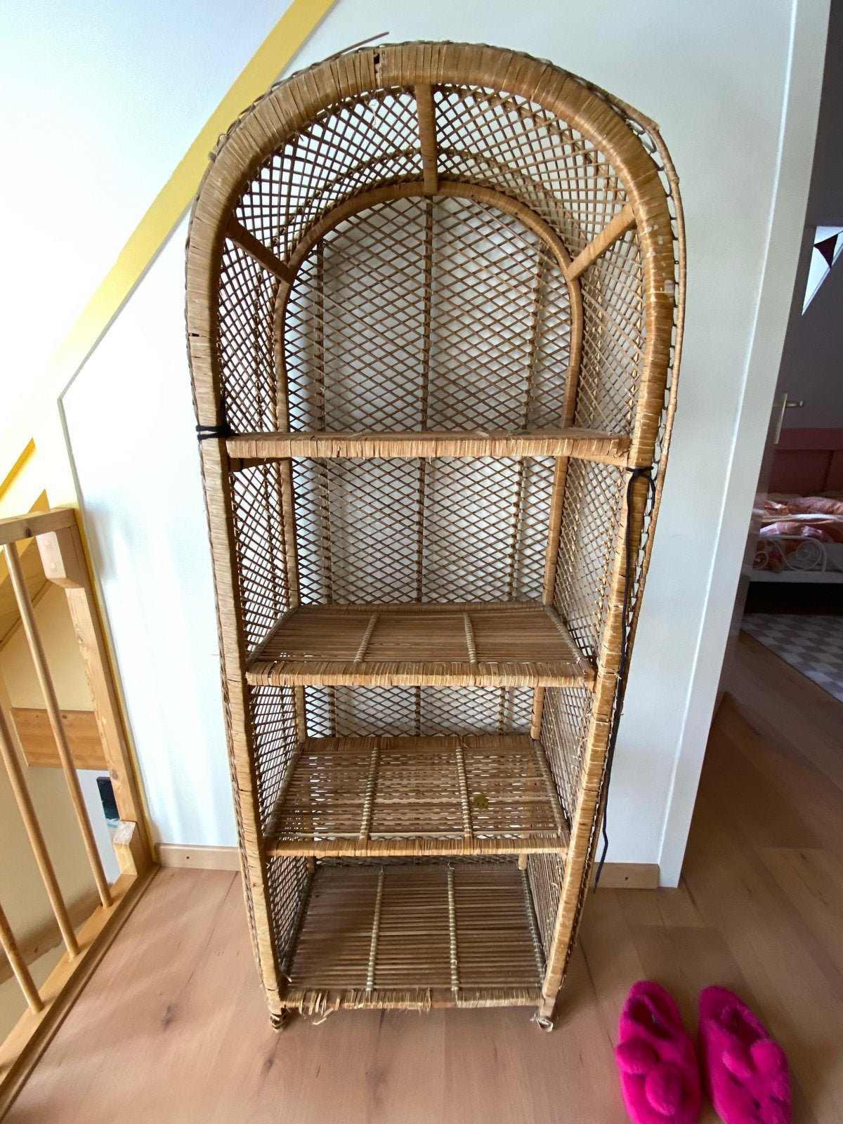 Vintage Rotan Boogkast, Ophalen, Gebruikt
