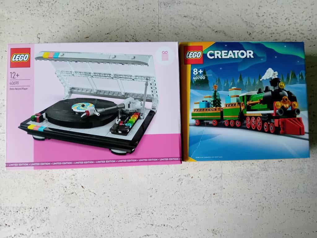 LEGO Retro Platenspeler 40699 & Creator Trein 40700 NIEUW, Ophalen of Verzenden, Nieuw, Overige merken