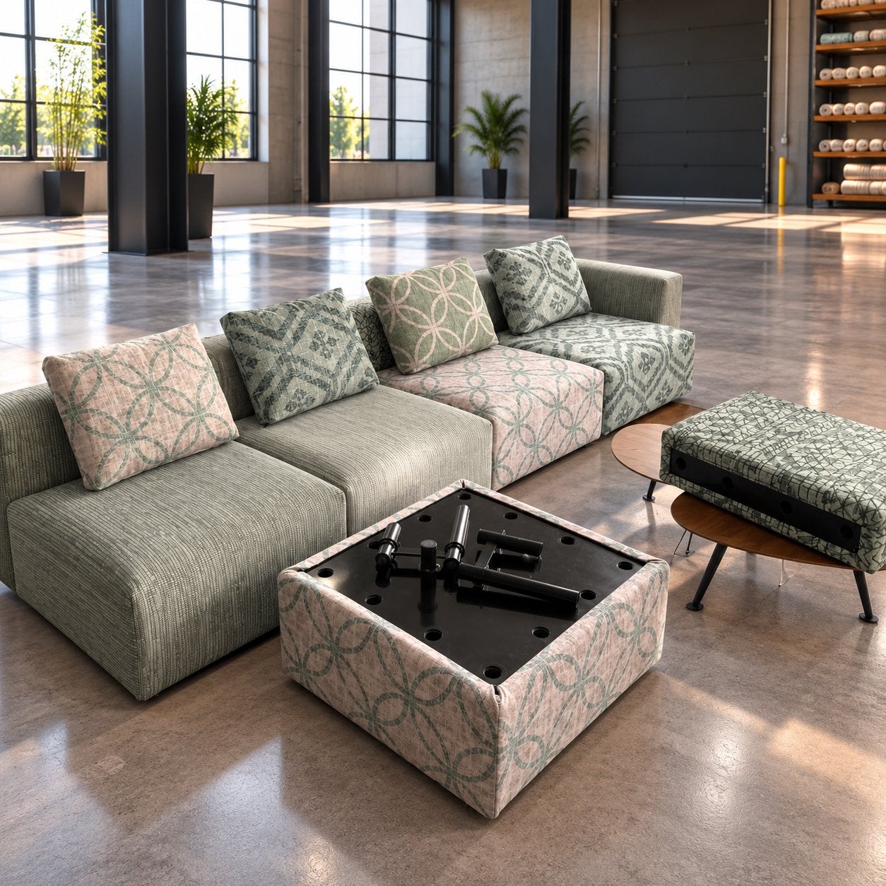 Moduplus sofa systeem: wasbaar  bekleding voor in- & outdoor, Gebruikt, 100 tot 125 cm, 300 cm of meer, Ophalen of Verzenden