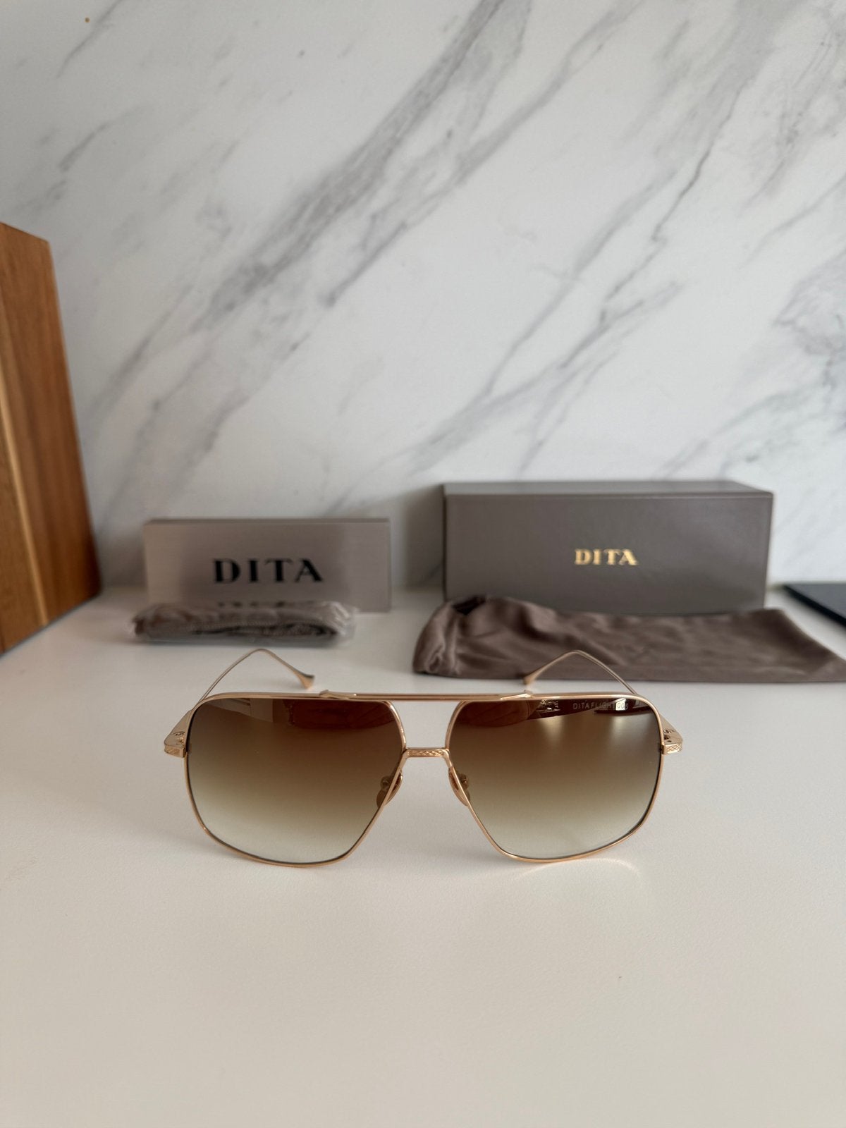 Originele Dita Flight 005 zonnebril, Sieraden, Tassen en Uiterlijk, Zonnebrillen en Brillen | Dames, Zonnebril, Overige kleuren