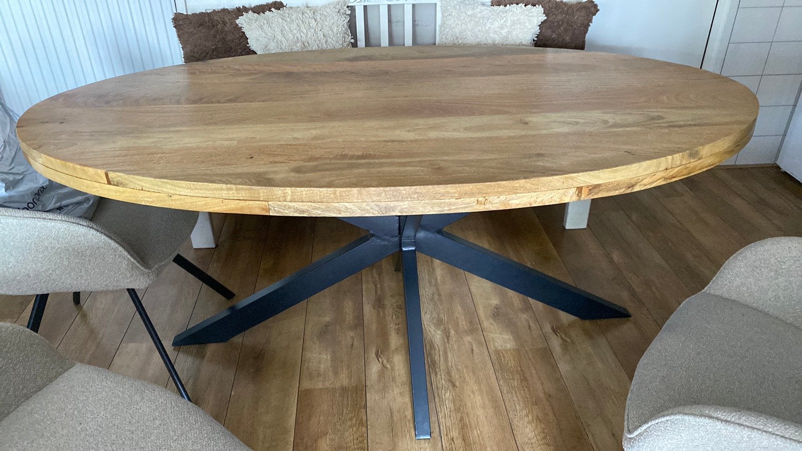 Eettafel, Ophalen, Gebruikt, 50 tot 100 cm, 150 tot 200 cm