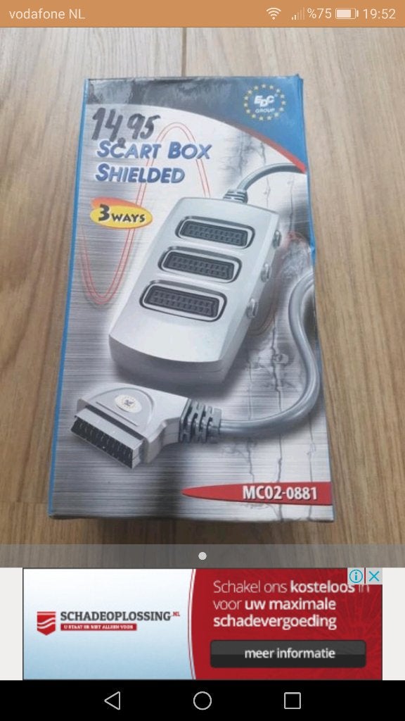 Scart splitter 3-weg, Audio, Tv en Foto, Audiokabels en Televisiekabels, Ophalen of Verzenden, Nieuw, Minder dan 2 meter, Scartkabel