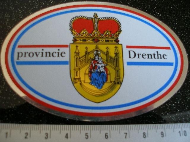 folie sticker provincie drenthe drente logo wapen embleem, Verzenden, Zo goed als nieuw, Overige typen