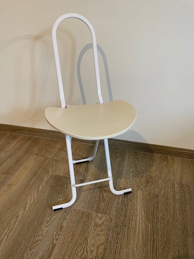 Design klapstoel Dafne van Gastone Rinaldi, Gebruikt, Wit, Seventies, Ophalen of Verzenden