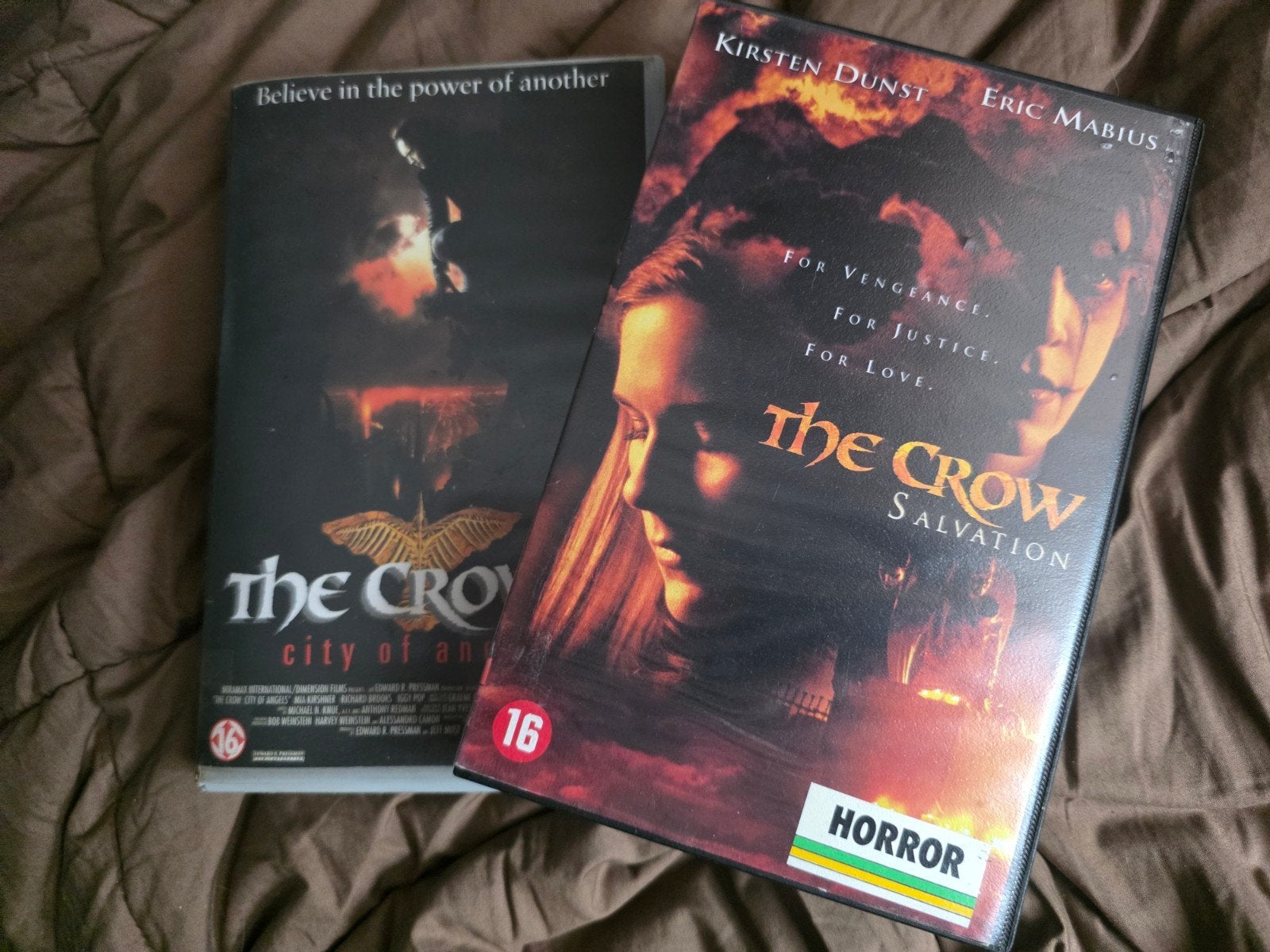 The Crow 2 & 3 Ex-Rental VHS - Horror Klassiekers, Horror, Vanaf 16 jaar, Verzenden, Gebruikt