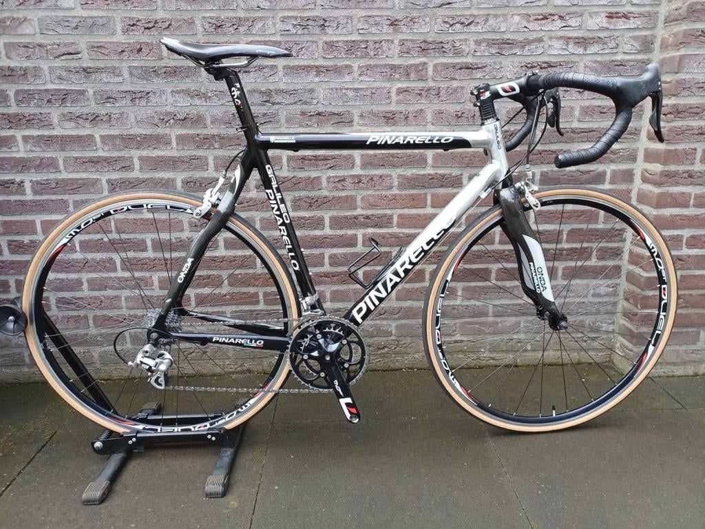 Pinarello Galileo alu/carbon Campagnolo ZEER nette staat!, 28 inch, Gebruikt, Carbon, Velgrem