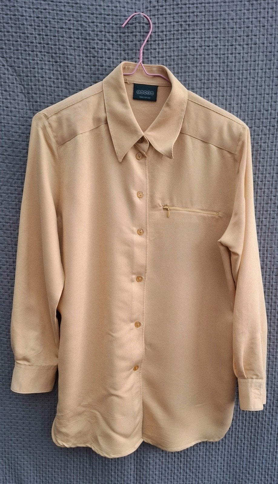 Vintage blouse, maat 38/M - geel -  90's, Maat 38/40 (M), Geel, Onbekend, Vintage