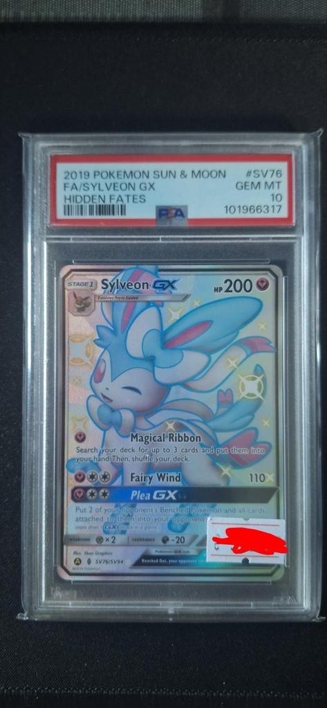 Sylveon GX SV 76 PSA 10 pokemon kaart, Ophalen of Verzenden, Nieuw