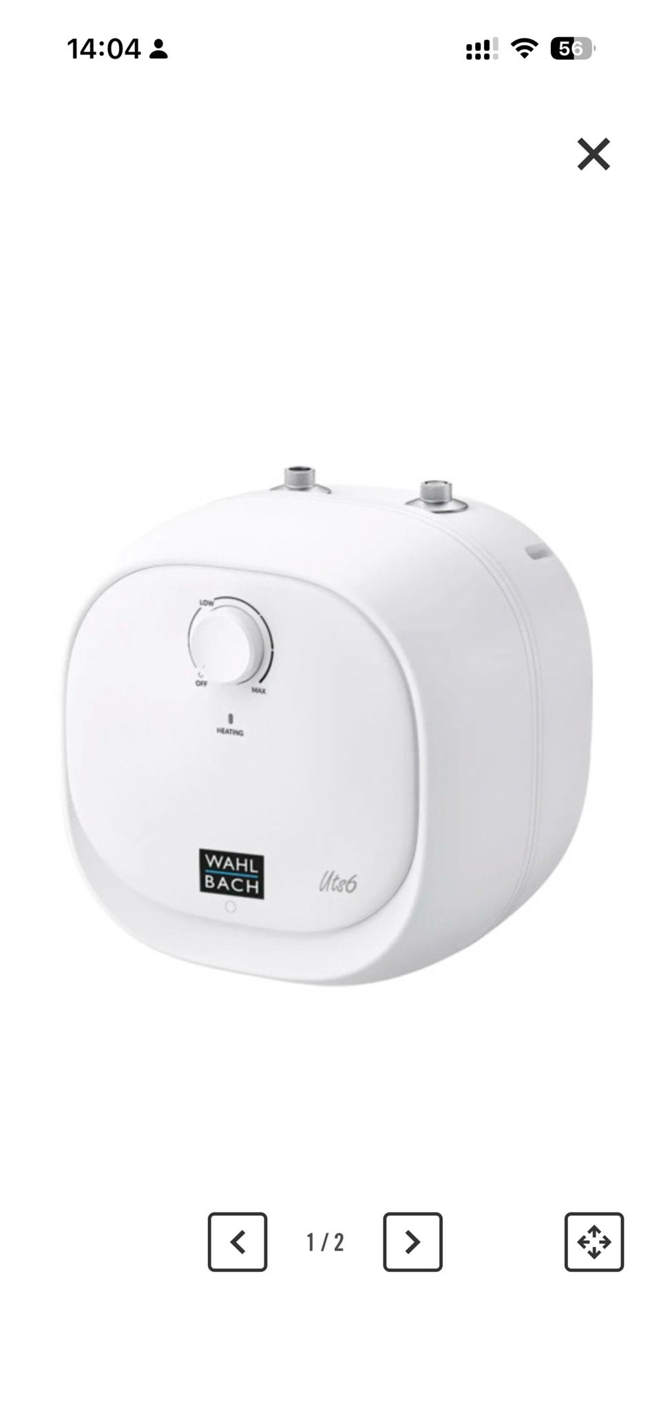 WAHLBACH Elektrische keukenboiler UTS6 6 L, Ophalen, Nieuw, Boiler, Minder dan 20 liter