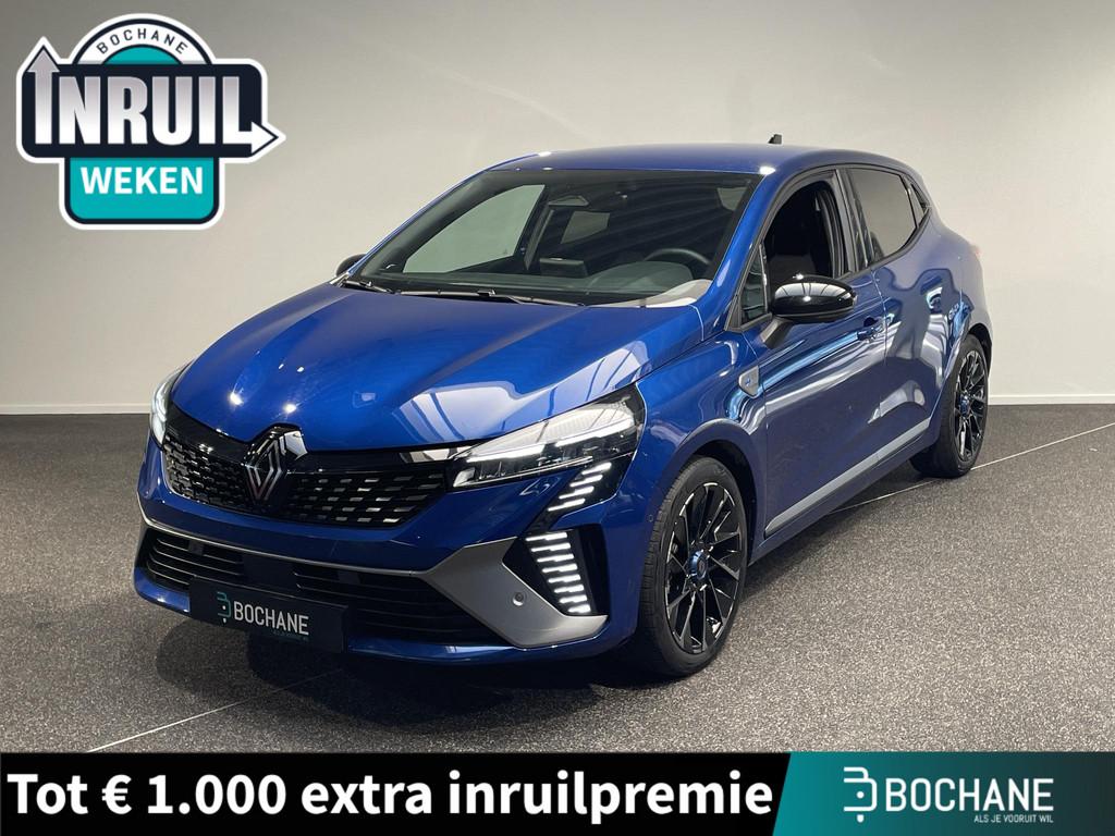 Renault Clio 1.6 E-Tech Full Hybrid 145 esprit Alpine | Adap, Auto's, Gebruikt, Met garantie (alle), Blauw, Leder en Stof