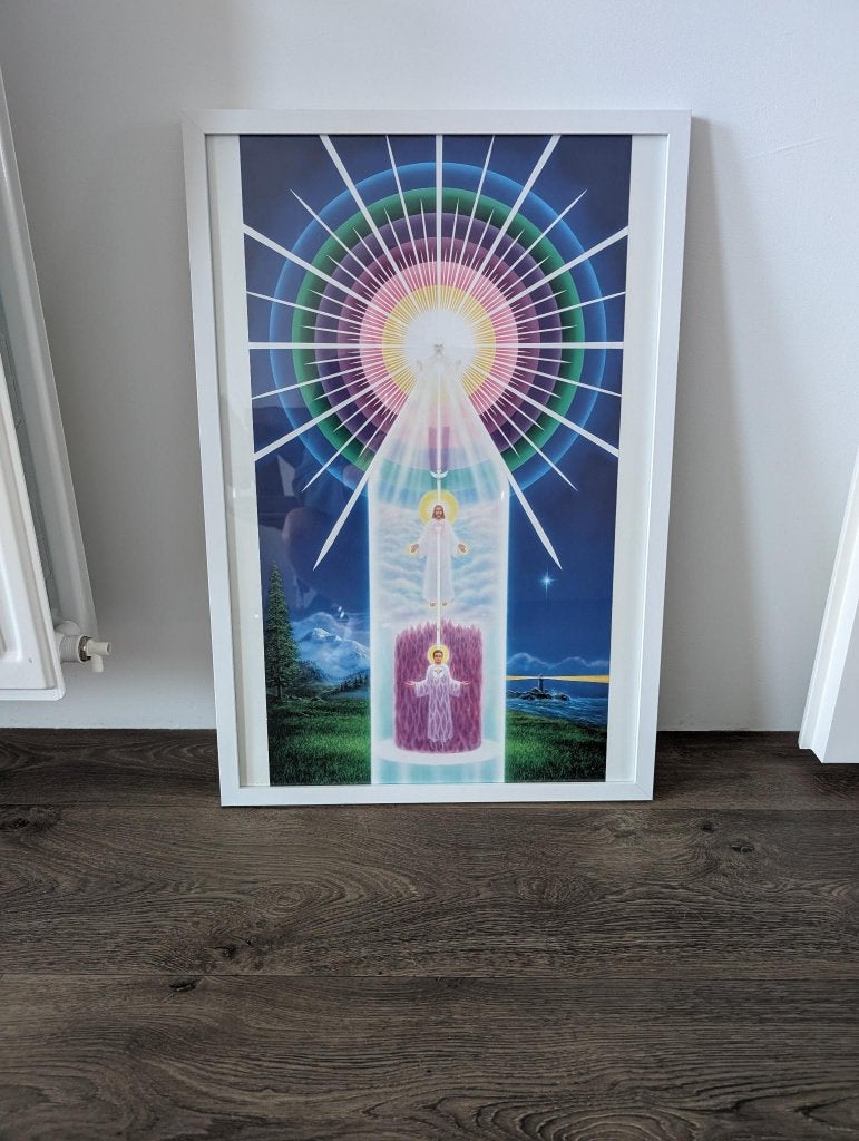 Poster I AM chart + witte lijst (40x60), Ophalen, Zo goed als nieuw, Fotolijst, 60 cm