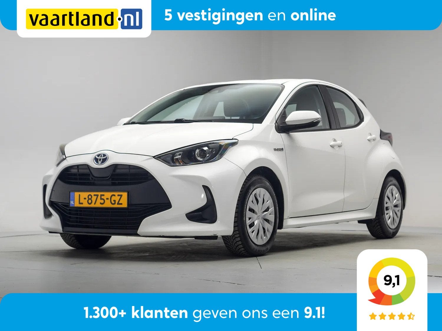 Toyota Yaris 1.5 Hybrid Active Aut. [ Navi Apple/Android Cam, Auto's, Automaat, Gebruikt, 450 kg, Bedrijf