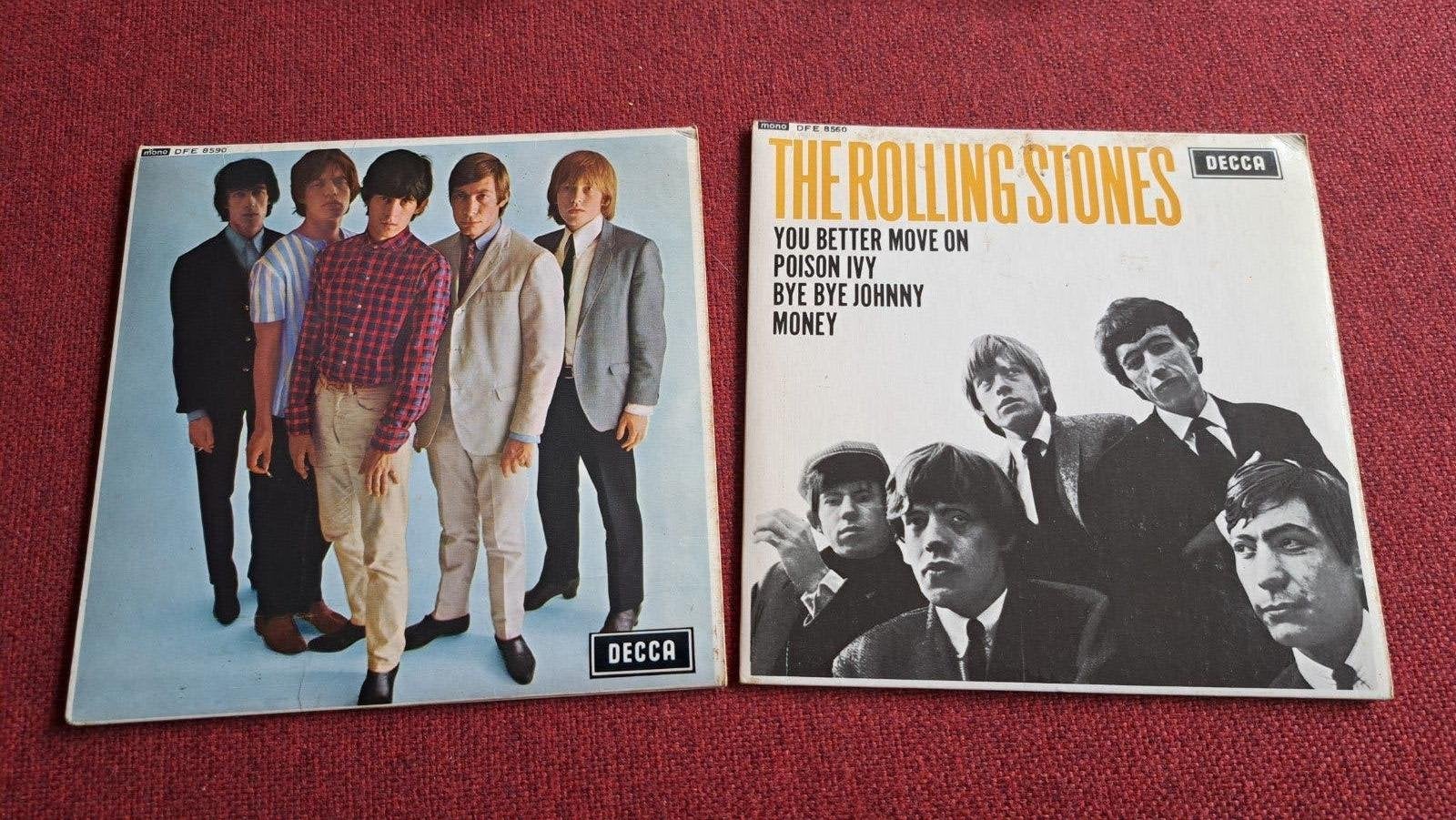 Rolling Stones 2 EP's vinyl 1964 5 by 5 & You better move on, EP, Ophalen of Verzenden, EP
