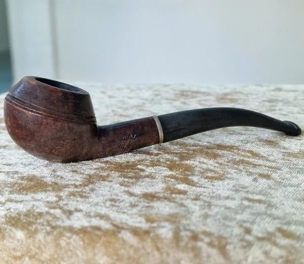 Vintage briar pijp Real Bruyere – Rhodesian, Verzamelen, Ophalen of Verzenden, Gebruikt, Sigarenbandjes
