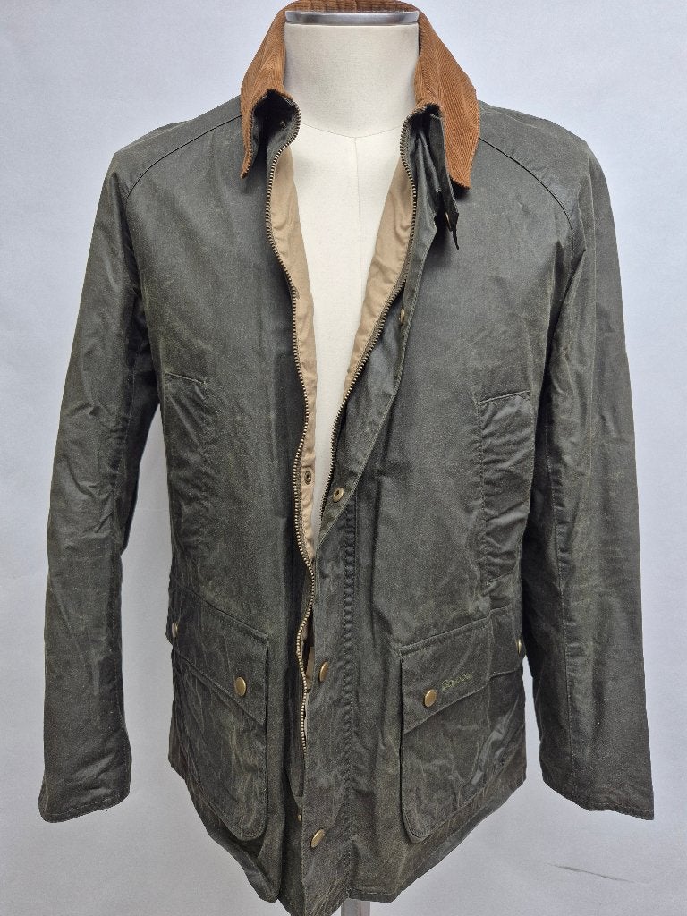 Barbour 'L/W Ashby wax' jas, maat small top!, Barbour, Ophalen of Verzenden, Zo goed als nieuw, Groen