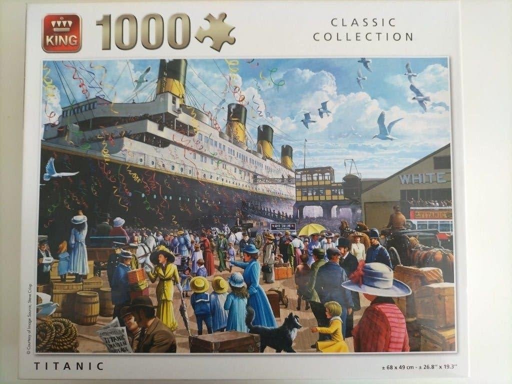 King puzzel (titanic - classic collection), Ophalen, 500 t/m 1500 stukjes, Zo goed als nieuw, Legpuzzel