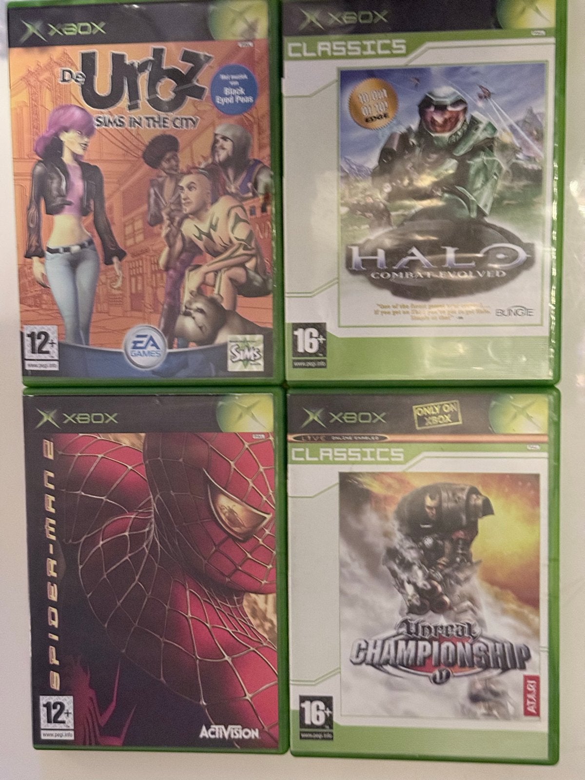 Xbox Games: De Urbz, Halo, Spider-Man 2, Unreal Championship, Ophalen, Vanaf 16 jaar