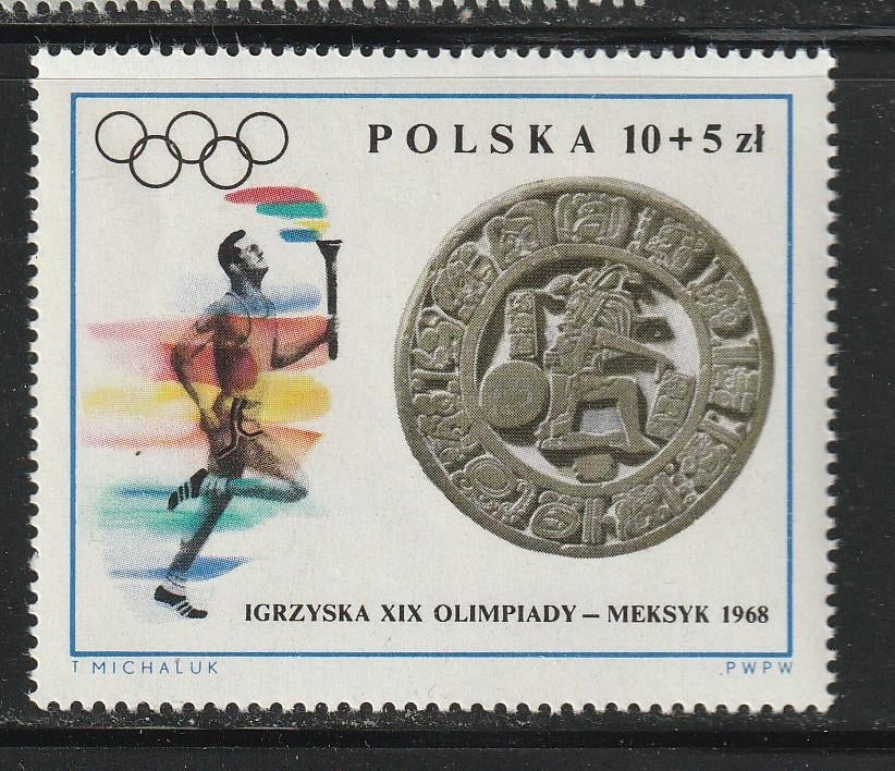 Polen 1968 - Olympische Spelen Mexico, Ophalen, Polen, Postfris