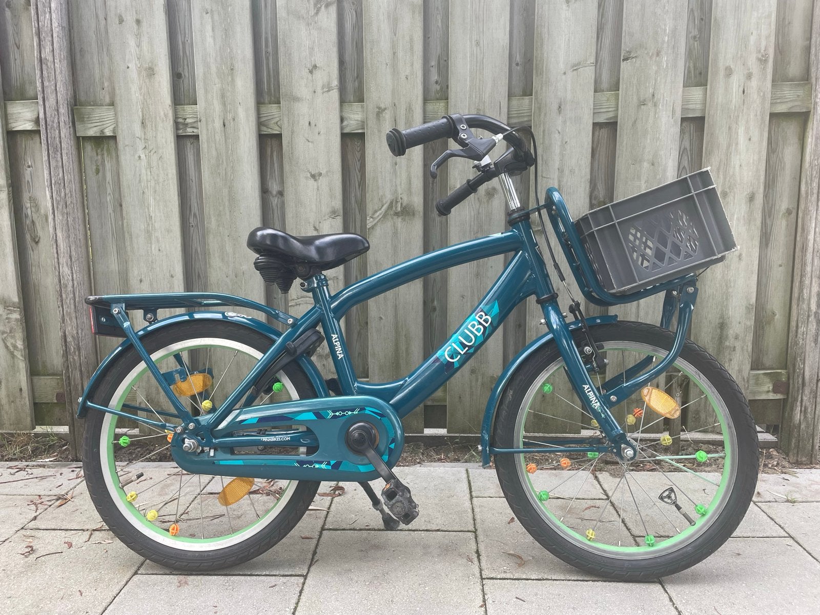 18 inch Alpina Clubb kinderfiets met slot, Ophalen, Gebruikt, Velgrem, 16 tot 20 inch