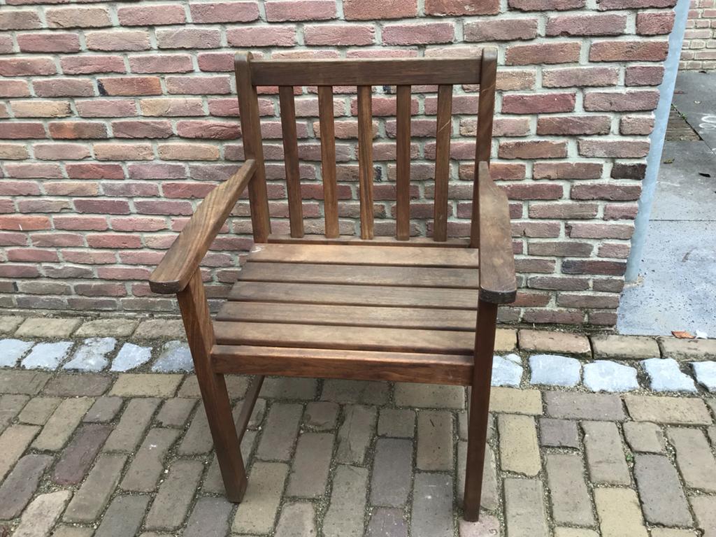 Teak houten stoel, Ophalen, Gebruikt, Teakhout, Stoel