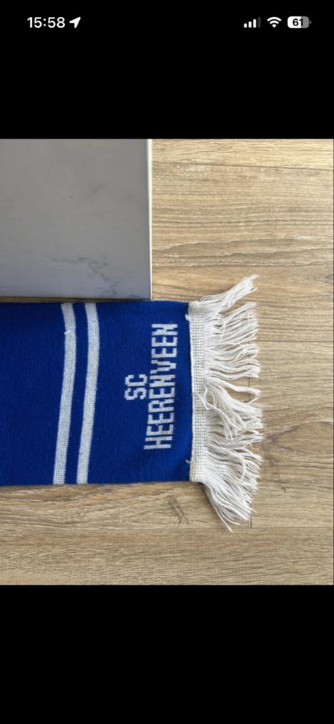 SC Heerenveen Sjaal - Blauw/Wit gestreept, Ophalen of Verzenden, Zo goed als nieuw, Overige maten, Sjaal