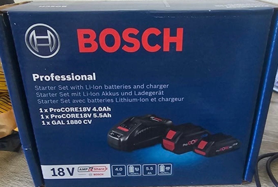 Bosch Professional 18V Starter Set 2x ProCORE18V + Lader, Doe-het-zelf en Verbouw, Gereedschap | Boormachines, Ophalen of Verzenden