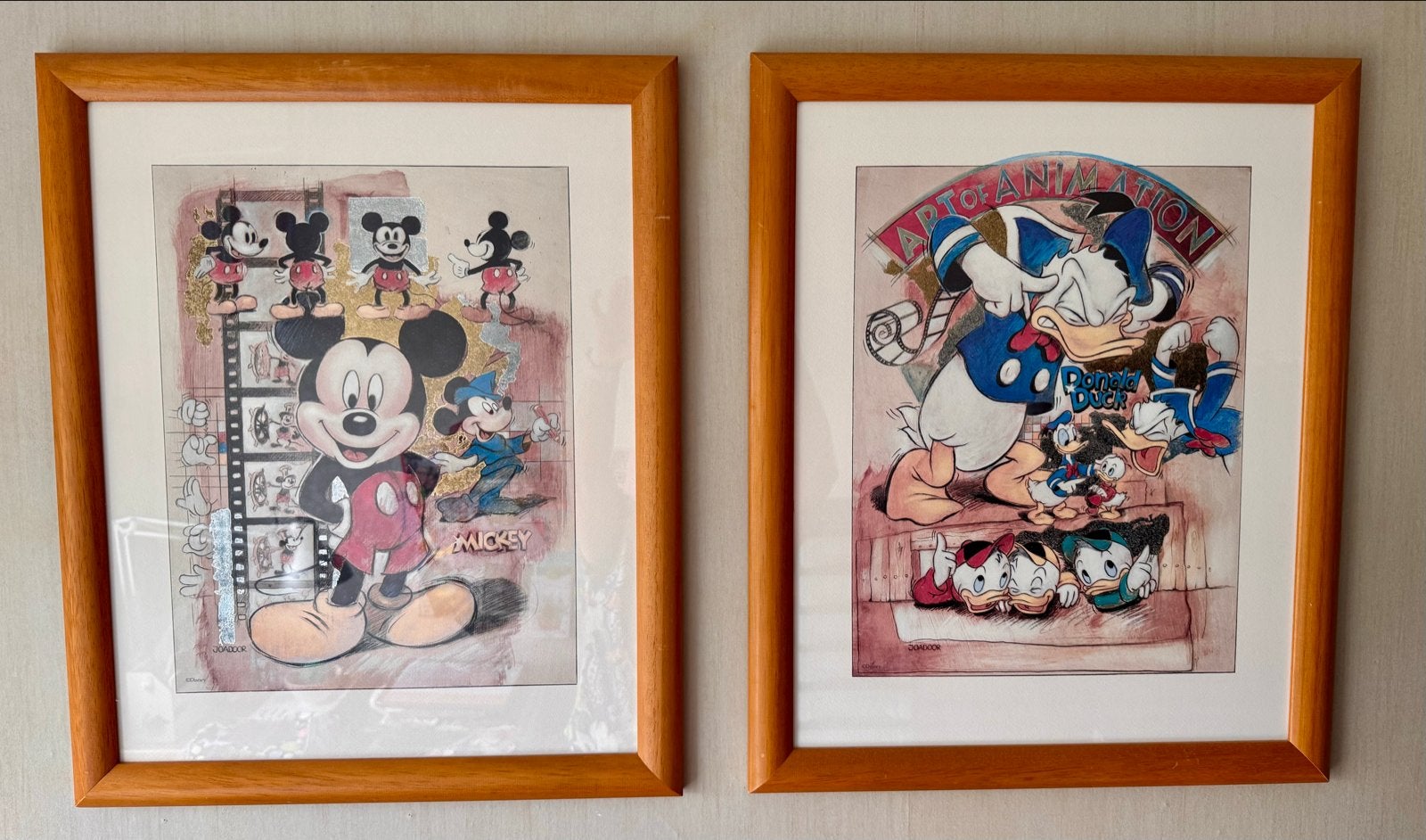 Vintage Disney "Art of Animation"  van Joadoor, Ingelijst, Ophalen of Verzenden, Personages en Fantasiefiguren, Lithografie