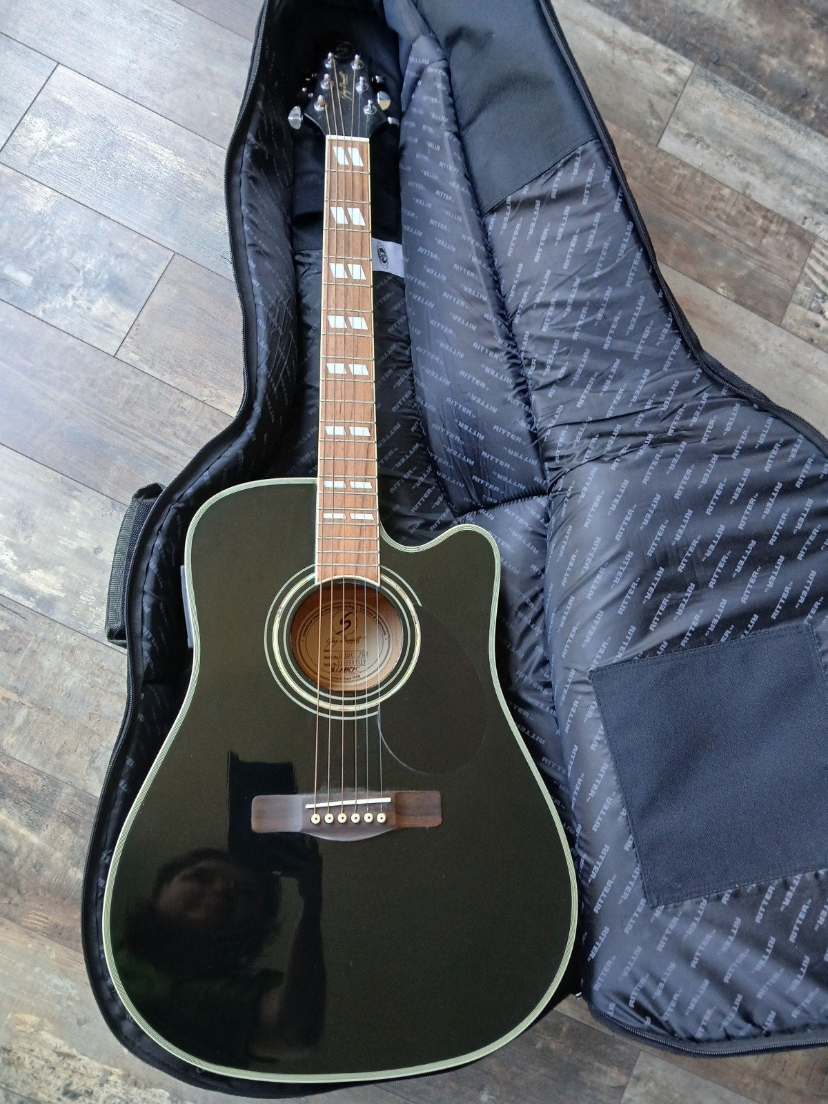 Samick Greg Bennett D-10 CE/BK Semi-akoestische gitaar, Muziek en Instrumenten, Ophalen, Zo goed als nieuw, Western- of Steelstringgitaar