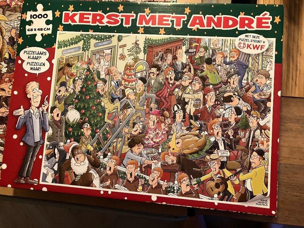 Kerst met André Puzzel, Hobby en Vrije tijd, Denksport en Puzzels, Ophalen of Verzenden, 500 t/m 1500 stukjes, Gebruikt, Legpuzzel