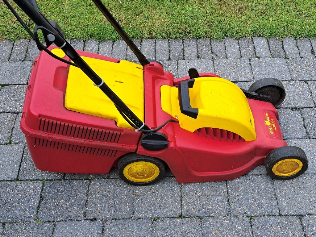 grasmachine Wolf elektrisch, Tuin en Terras, Cirkelmaaier, Gebruikt, Elektrische grasmaaier, Ophalen of Verzenden