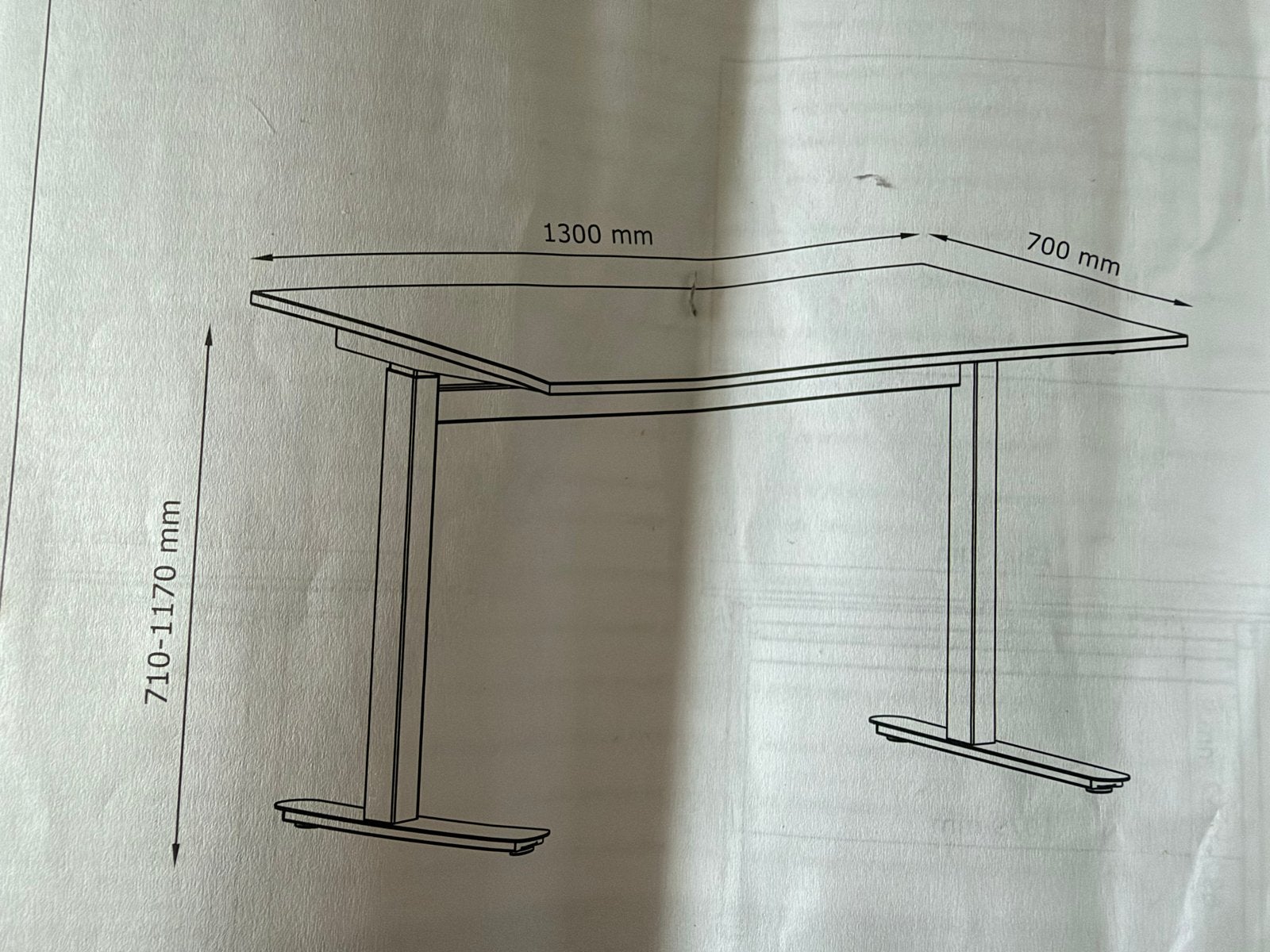 Lundtoft zit/sta bureauframe - Nieuw, in hoogte verstelbaar, Ophalen, Zit-sta bureau, Metaal, Jysk