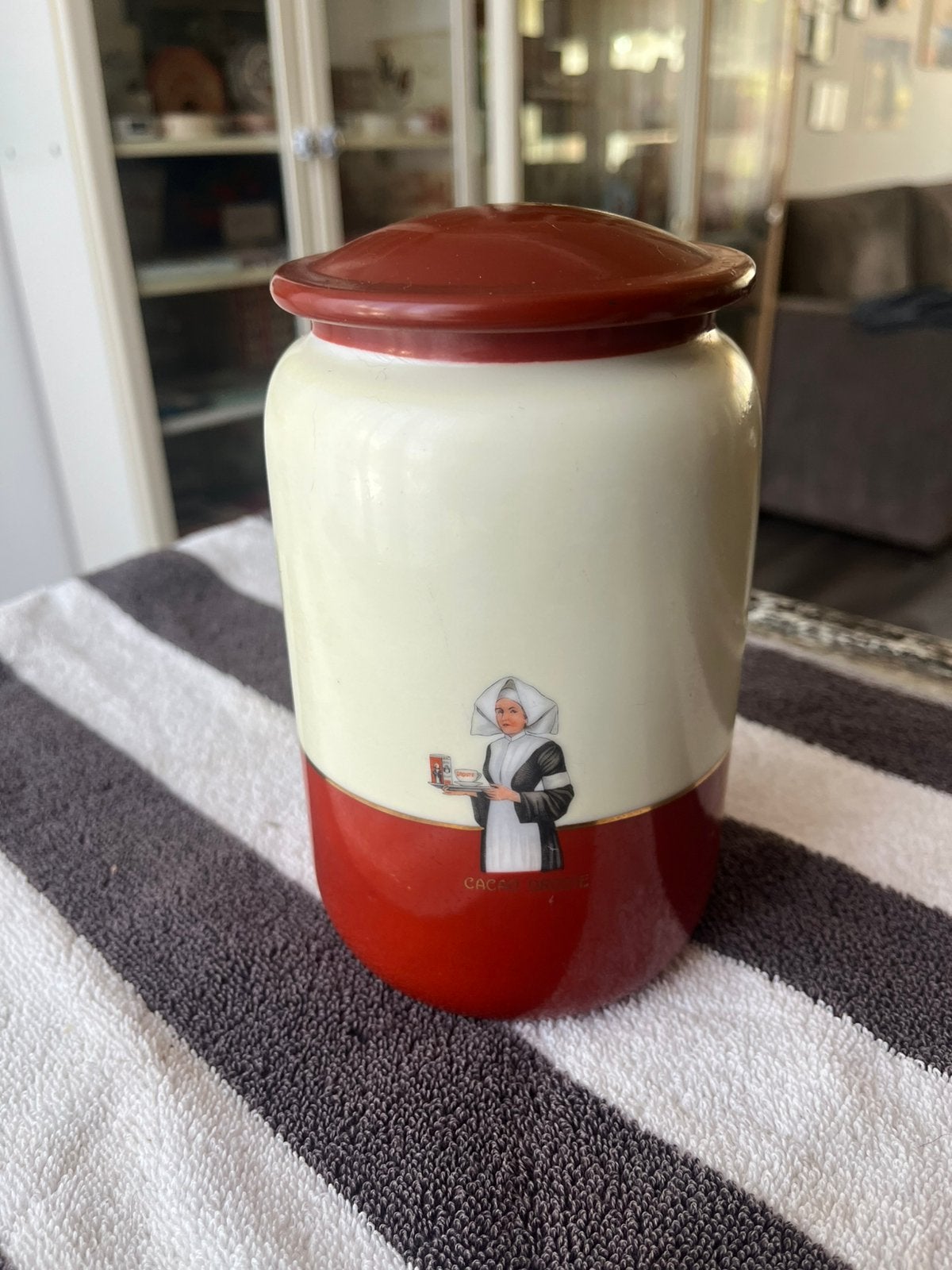Droste cacao voorraad pot, Ophalen of Verzenden, Gebruikt, Overige, Droste