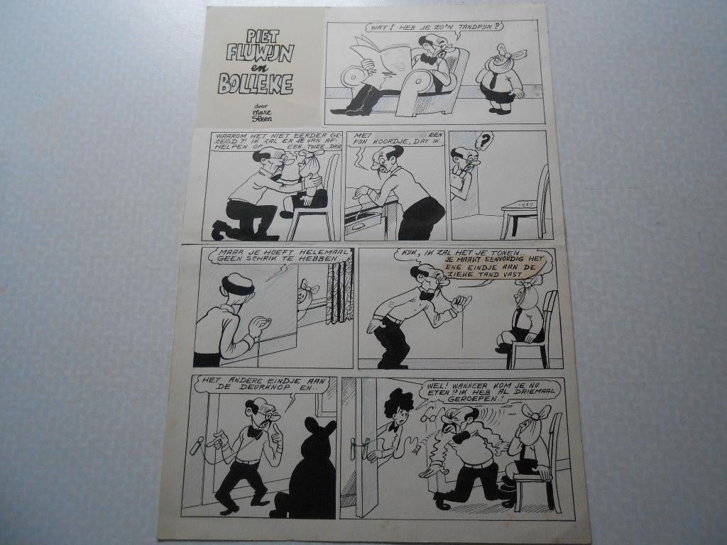 Piet fluwijn en bolleke originele plaat jaren 50., Marc Sleen, Eén stripboek, Ophalen of Verzenden, Zo goed als nieuw