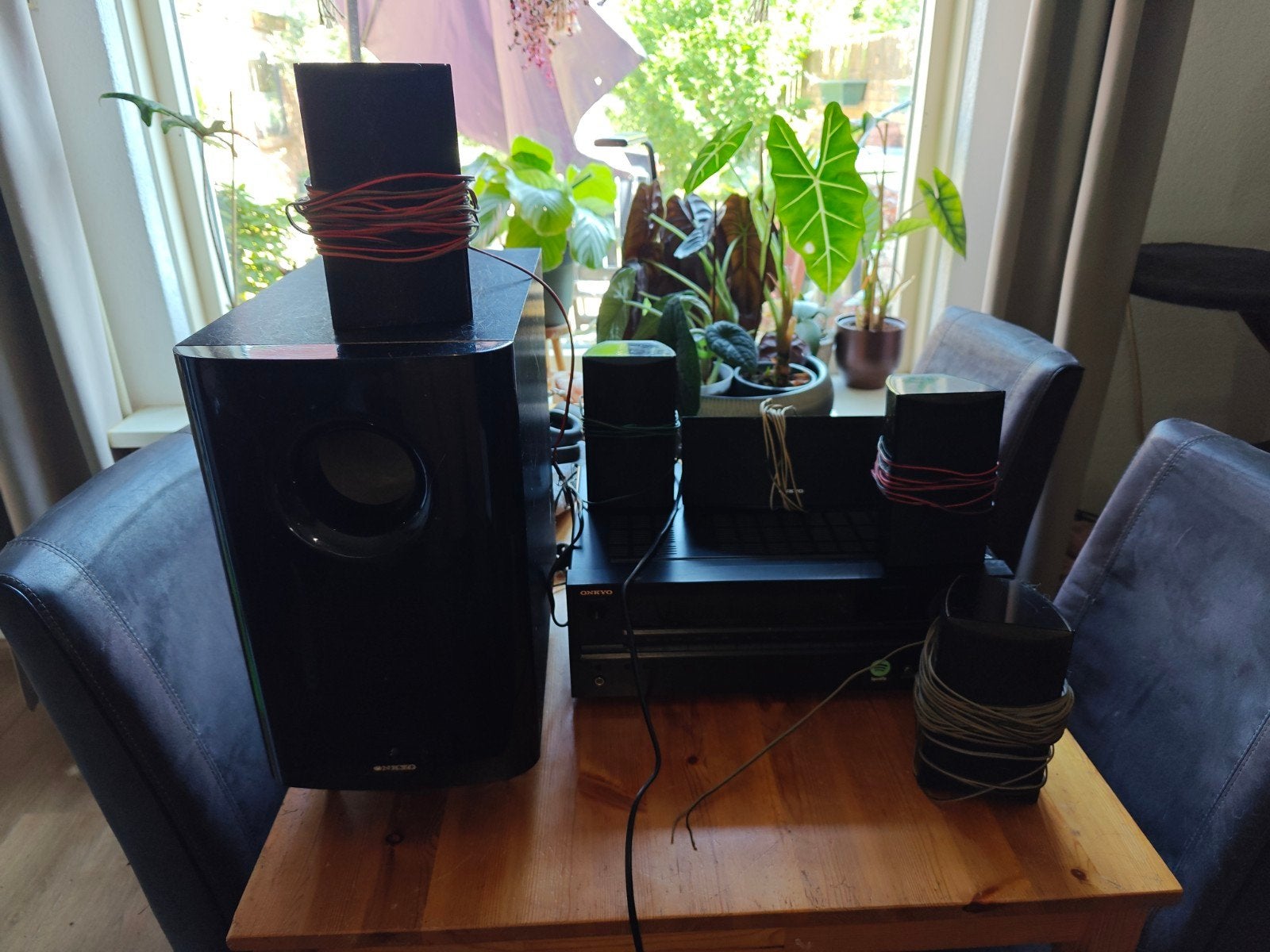 Onkyo TX-SR309 AV-receiver met 5.1 speakerset, Gebruikt, Losse componenten, Speakers, Ophalen