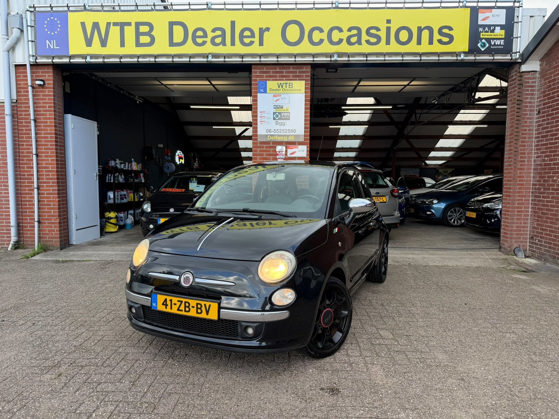 Fiat 500 1.4-16V Sport/Black Edition, Nw. APK (16-09-2027), Auto's, Voorwielaandrijving, 101 pk, Gebruikt, 4 cilinders
