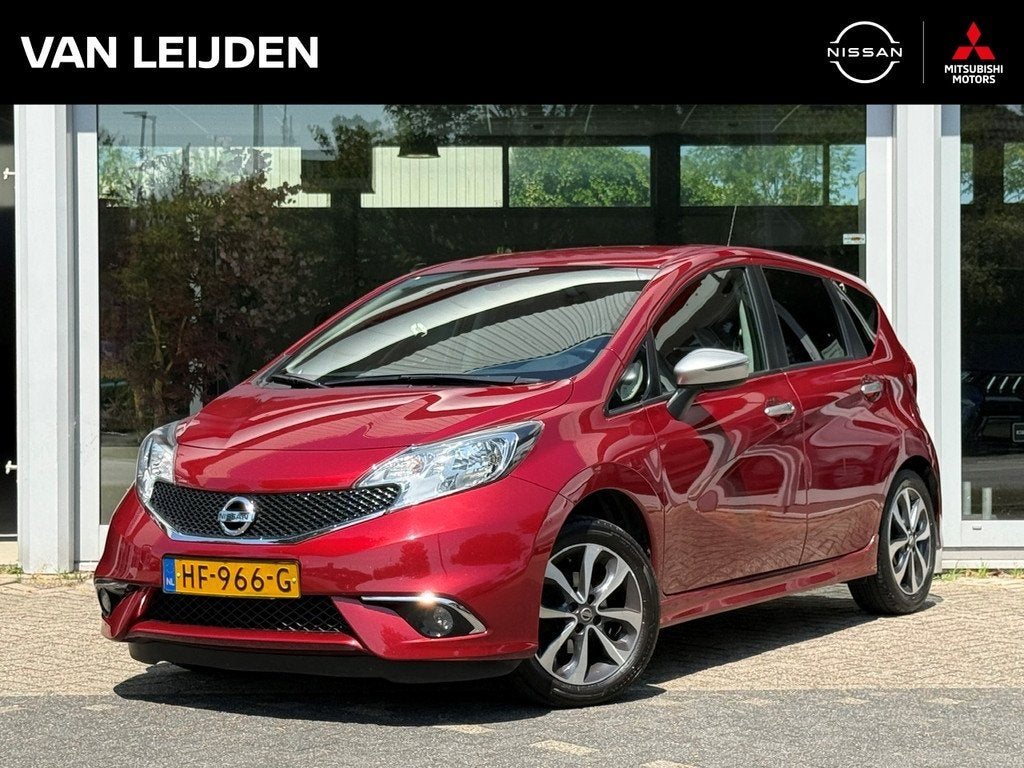 Nissan Note 1.2 80pk N-TEC | Trekhaak | Navigatie | Camera |, Auto's, Nissan, Euro 5, Stof, Zwart, Parkeersensor