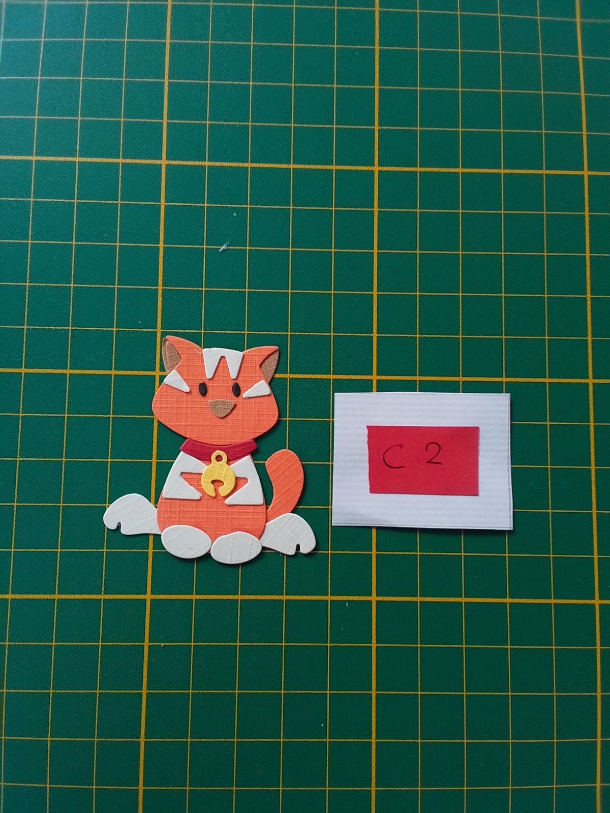 C2 Stansjes oranje teiger kat, Ophalen of Verzenden, Nieuw, Kerst, Overige typen