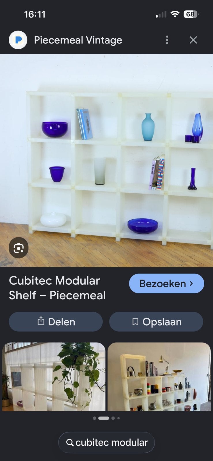 Cubitec modular design Lundia - transparant stellingkast, Huis en Inrichting, Kasten | Wandmeubels, Ophalen, Met plank(en), Gebruikt