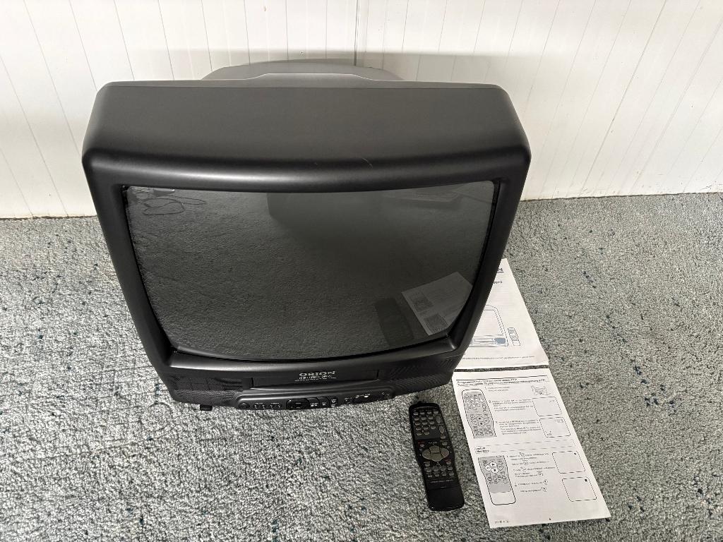 Orion 21 inch CRT tv + VHS-speler + remote, Ophalen of Verzenden, Gebruikt, 40 tot 60 cm, Overige merken