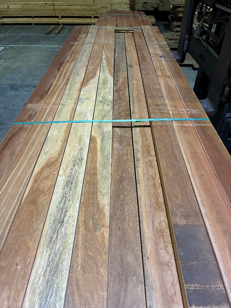 palen–liggers-regels-Hardhout/Angelim Vermelho-40x100mm, Ophalen, Nieuw, Hardhout, 250 cm of meer