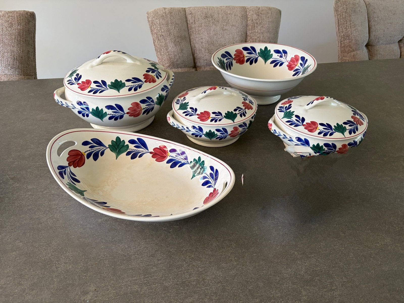 Set Boerenbont Société Céramique Maestricht 483a, Antiek en Kunst, Ophalen